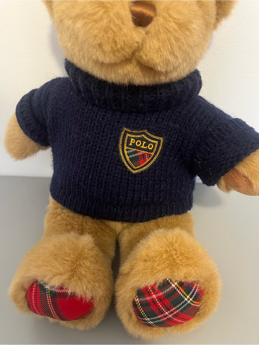 Polo Ralph Lauren 2008 teddy bear wearing blue knit sweater - Picture 3 of 8